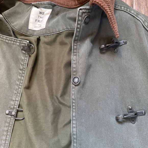 We The Free Denim Barn Coat- Deep Green - Picture 3 of 5